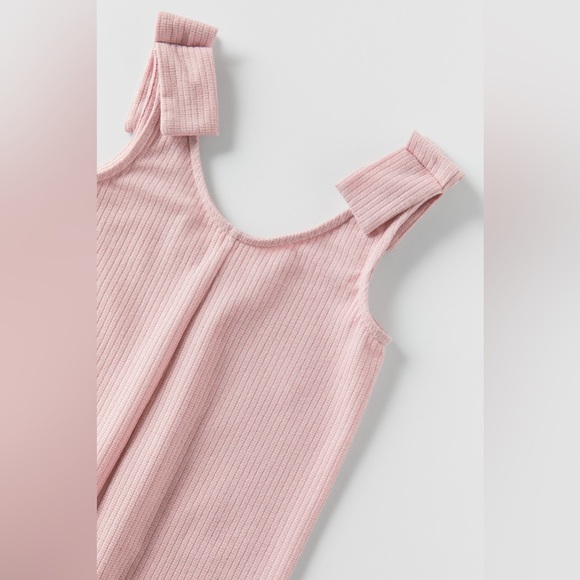 NWT Zara 2-3Y sparkly bow pink jumpsuit - Picture 4 of 5